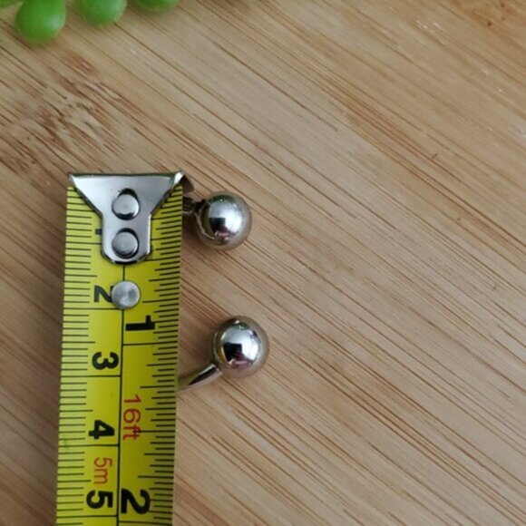 2/$25-Sterling Silver Ball Student Tipped Belly Ring Unused - Picture 5 of 7